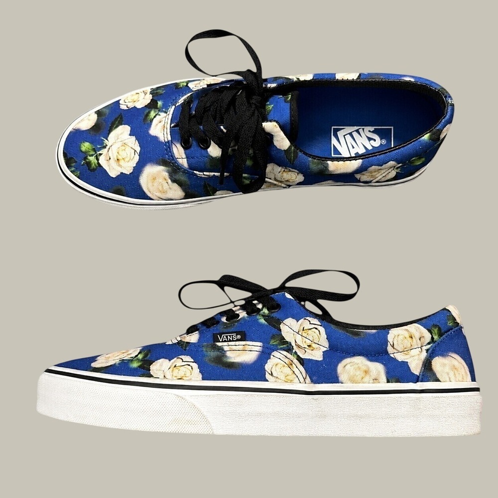 Vans Era Romantic Floral Lapis Blue Classic Low Mens Size 11.5